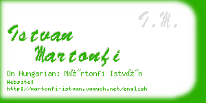 istvan martonfi business card